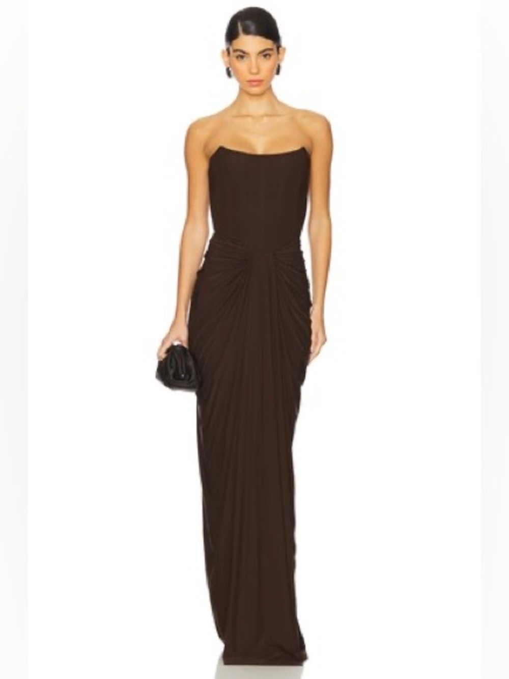 Deme by Gabriella 
Pearl Gown in Dark Brown